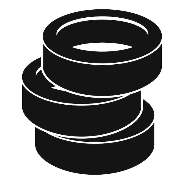 Stack of tire icon Simple illustration of stack of tire vector icon for web