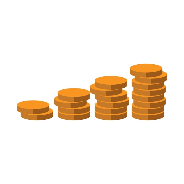 Stacked Coins Financial Growth Investment Concept