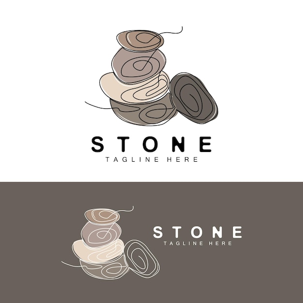 Stacked Stone Logo Design Balancing Stone Vector Building Material Stone Illustration Pumice Stone Illustration Walpapeer Stone