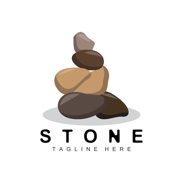 Stacked Stone Logo Design Balancing Stone Vector Building Material Stone Illustration Pumice Stone Illustration Walpapeer Stone