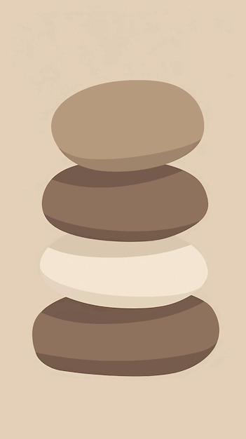 Stacked stones minimalist art