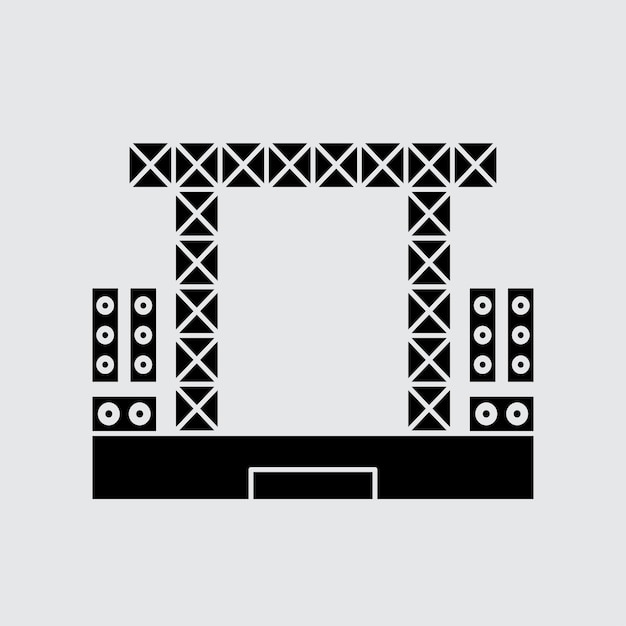 Vector stage icon vector logo design template