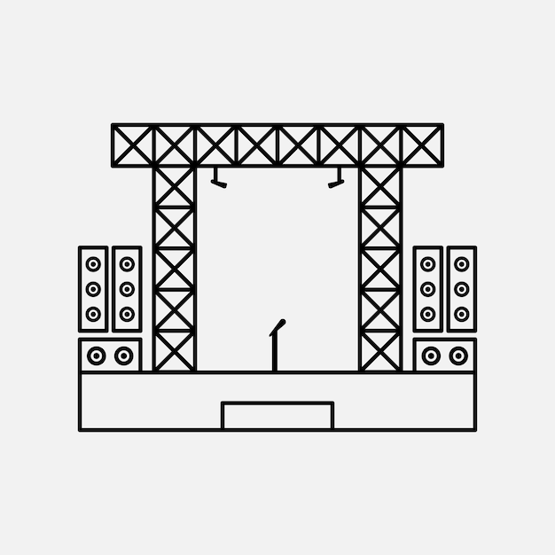 Vector stage icon vector logo design template