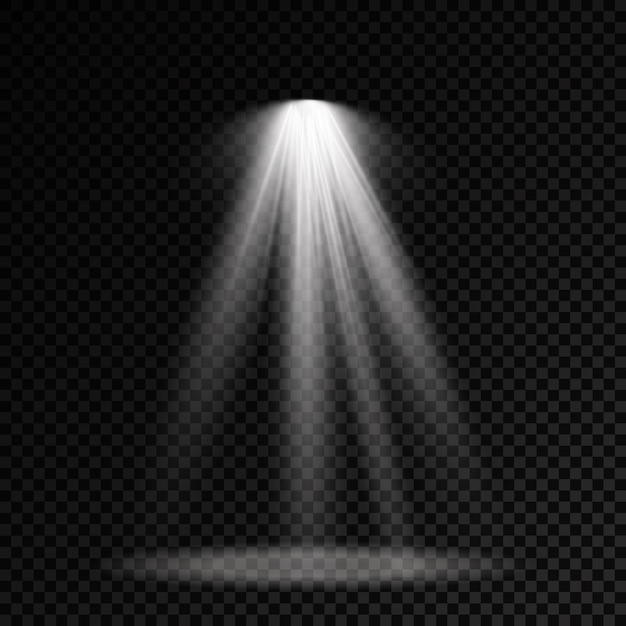 Stage lighting spotlights scene projector light effects bright white lighting with spotlight