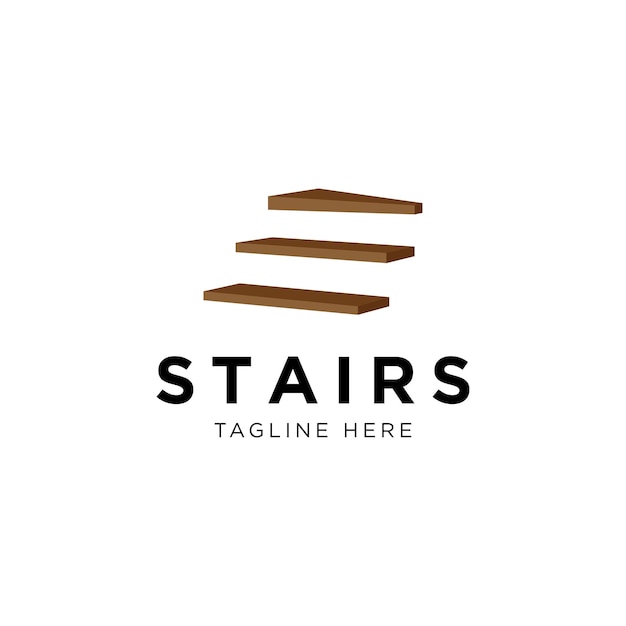 Stairs concept logo design icon vector