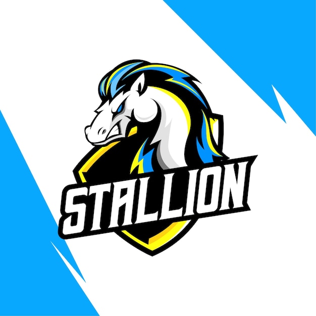 STALLION ESPORT MASCOT LOGO ILLUSTRATION