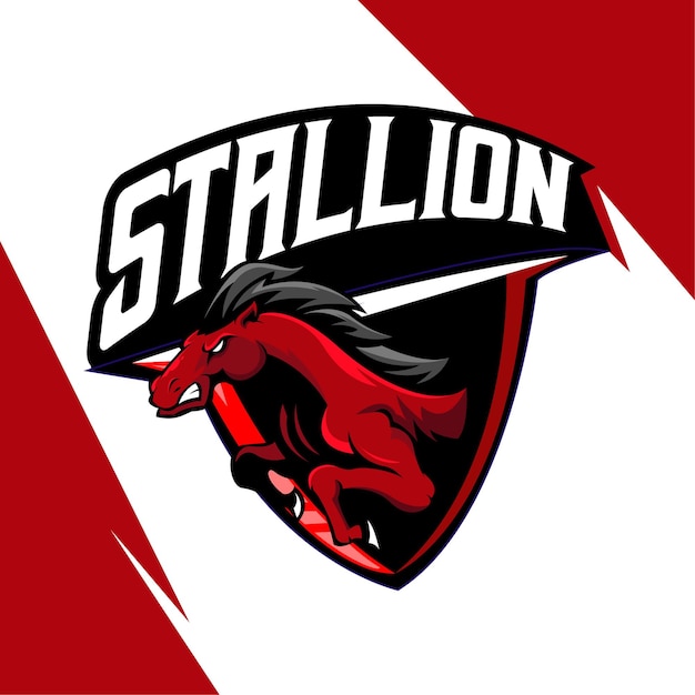 STALLION ESPORT MASCOT LOGO ILLUSTRATION