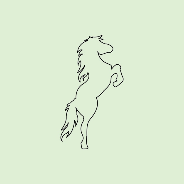 Stallion horse running dressage logo hipster vintage vector