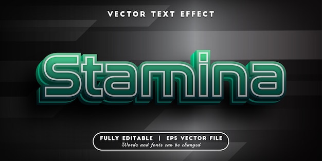 Stamina text effect with editable font style