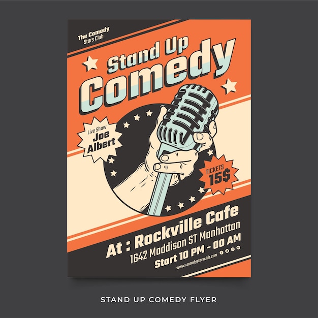 Stand Up Comedy Flyer Template