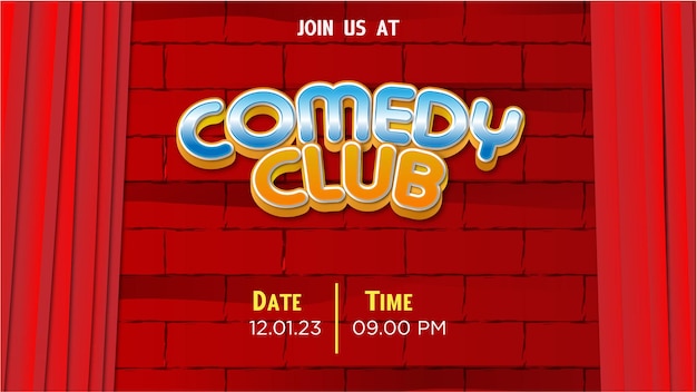 Vector stand up comedy poster