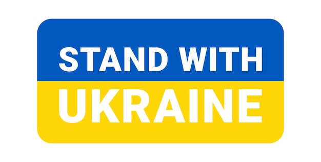 Stand with Ukraine flag Vector illustration