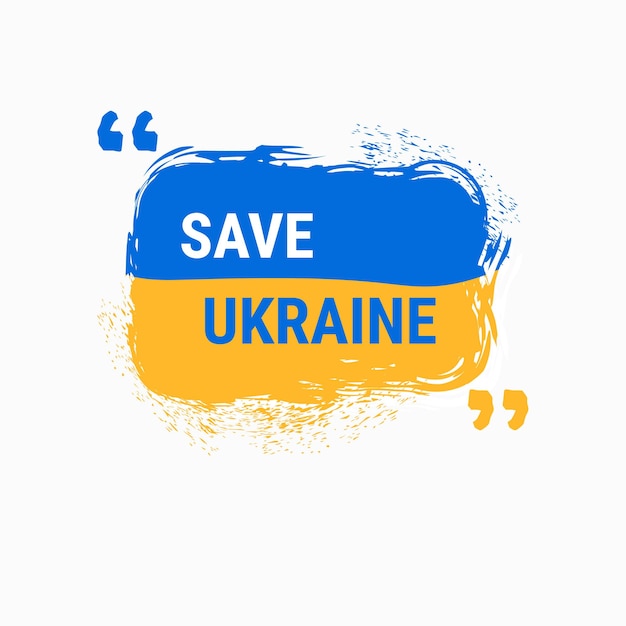 Stand with Ukraine template banner pray for Ukrainian peace save Ukraine from russia stop war sticker