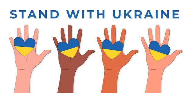 Stand with Ukraine War in Ukraine Vector illustration