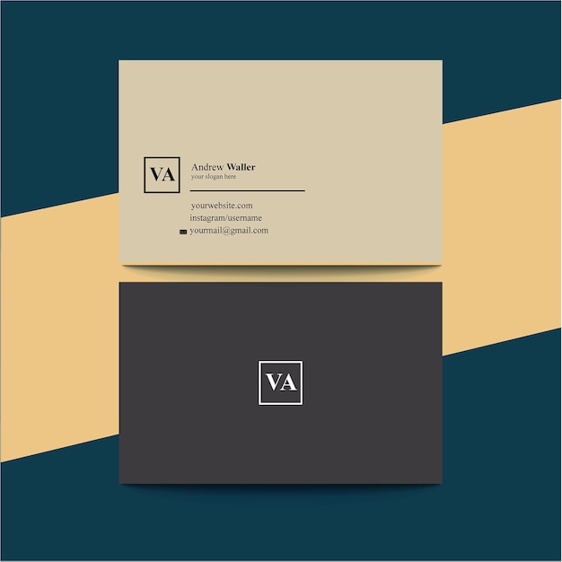 Standard business card template