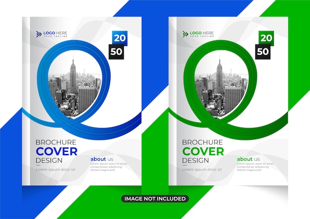 Standard corporate brochure cover design template Vector