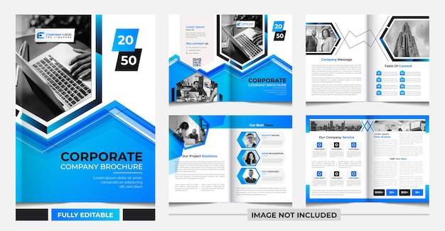 Standard corporate Brochure template set design Vector