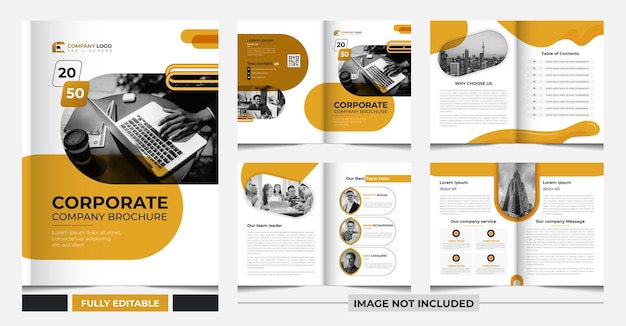 Standard corporate Brochure template set design Vector