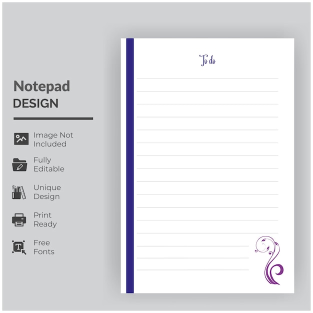 Standard Notepad Design