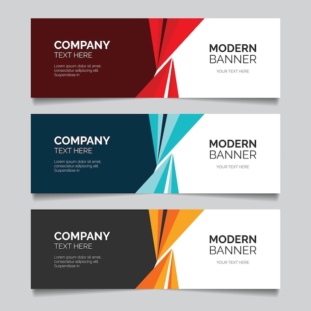 Vector standard size elegant web banner design template