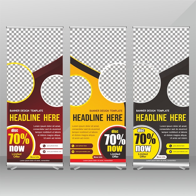 Standing banner promotion template