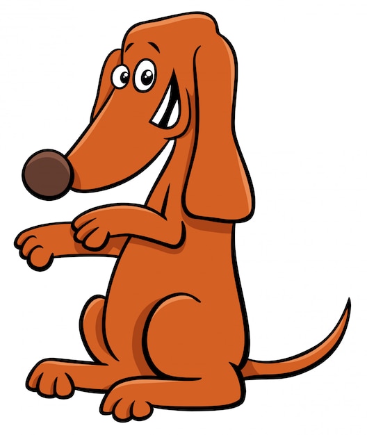 Standing dog cartoon animal character