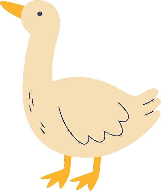 Vector standing goose hand drawn