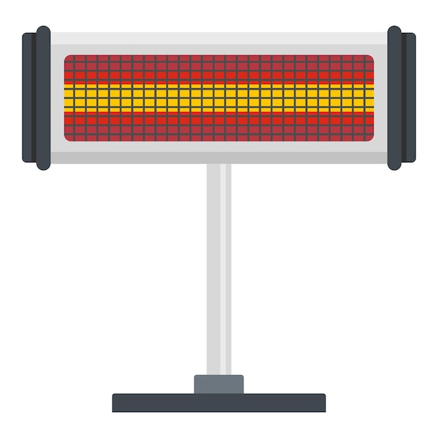 Standing heater icon Flat illustration of standing heater vector icon for web