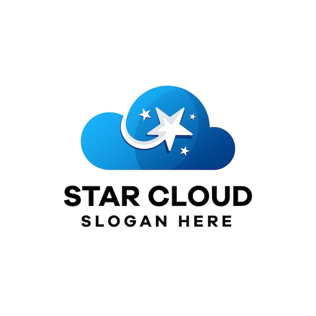 Star Cloud Colorful Gradient Logo Design