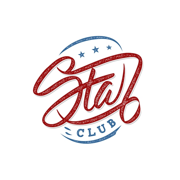 Star Club Lettering Logo