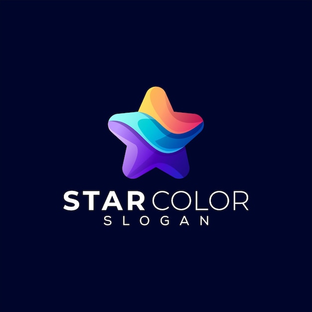 Star color gradient logo