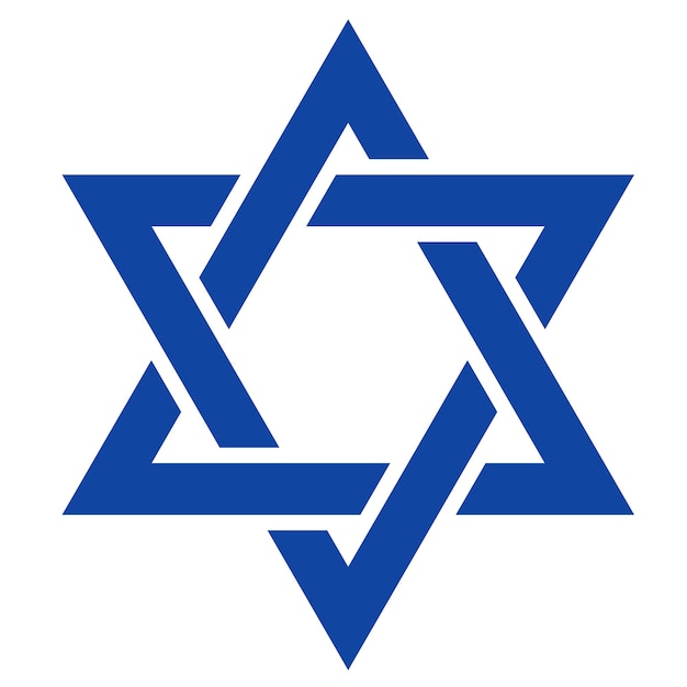 Star david Icon of jewish star Jew hexagram Icon for israel judaism and hanukkah Sign of hebrew Blue logo for passover jerusalem magen Symbol of shalom