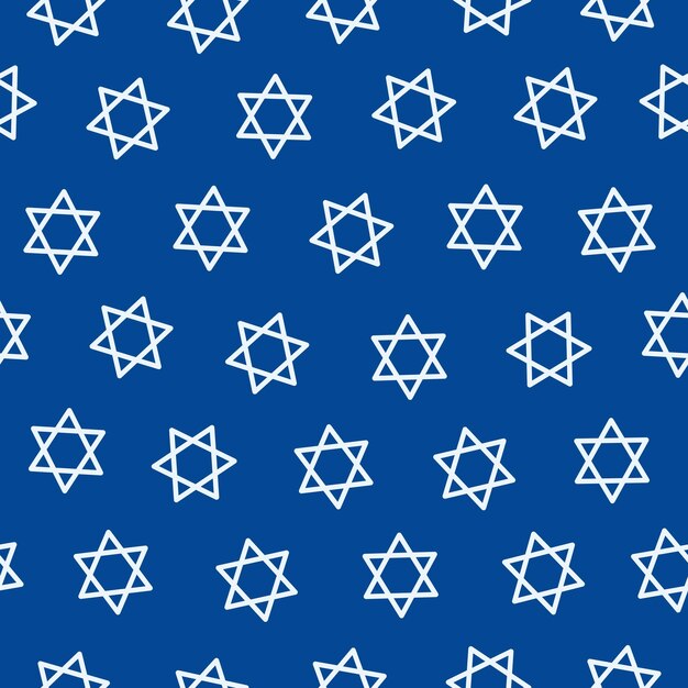 Vector star of david seamless pattern monochrome minimal background vector illustration