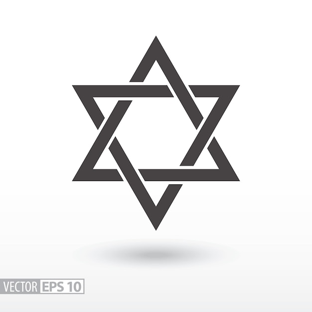 Star of David Star flat icon Sign Star Vector logo for web design mobile and infographics Vector illustration eps 10 Isolated on white background