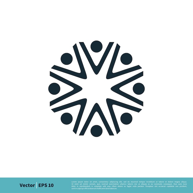 Star Decoration Circle Icon Vector Logo Template Illustration Design Vector EPS 10