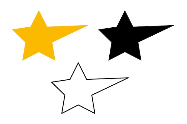 Star Glyph Outline Flat