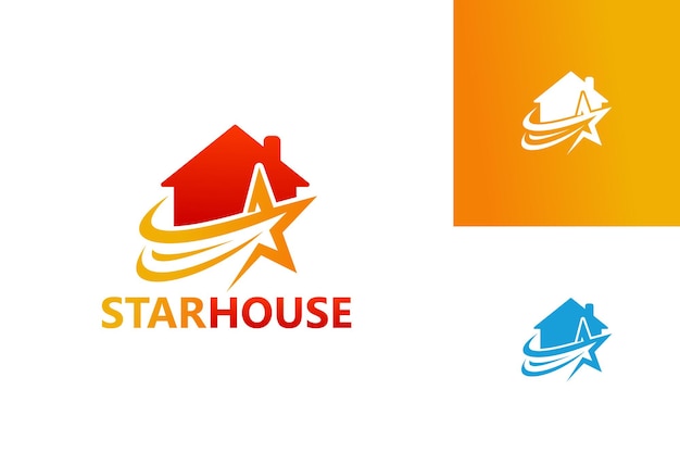 Star House Logo Template Design Vector, Emblem, Design Concept, Creative Symbol, Icon