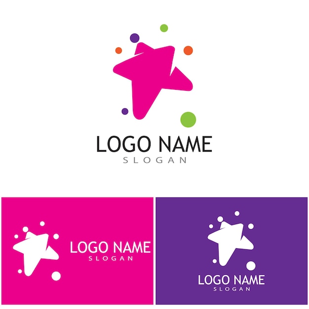 Star icon Template vector illustration design