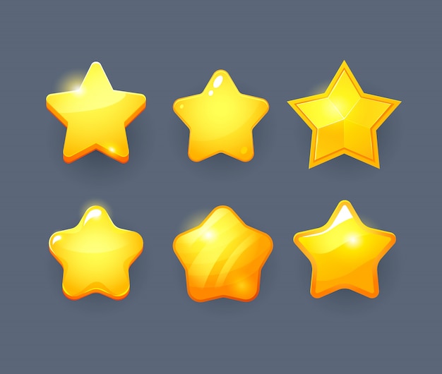 star icons set. game development.