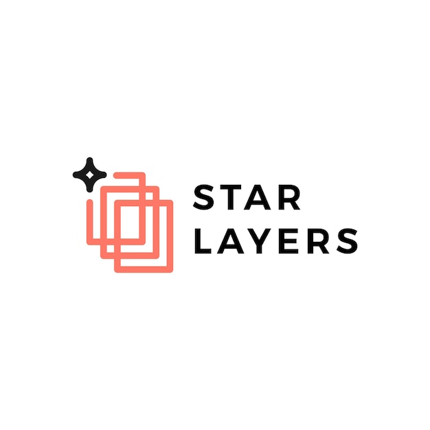 Star layer logo vector icon illustration