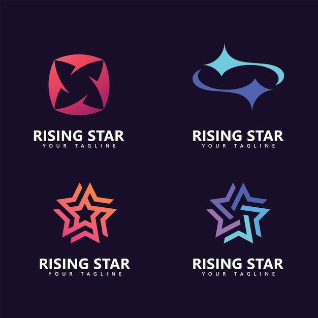 Star logo design template Simple Star logo design