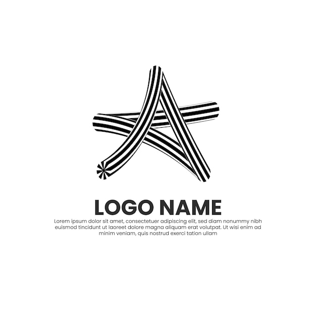 Star Logo with line art