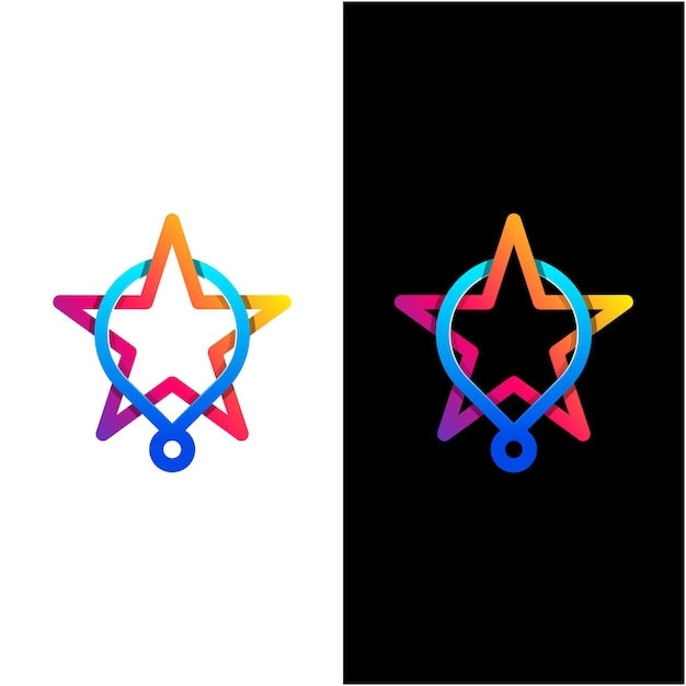 Star Medallion Gradient Color Logo design