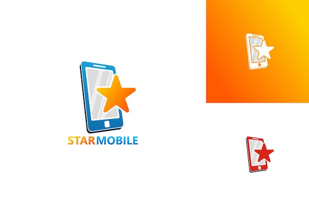 Star Mobile Logo Template Design Vector, Emblem, Design Concept, Creative Symbol, Icon