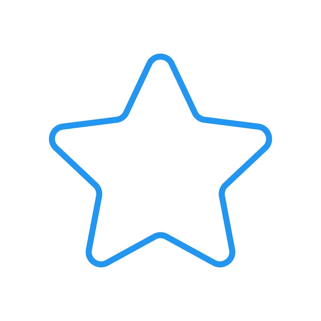 star outline icon button and design element