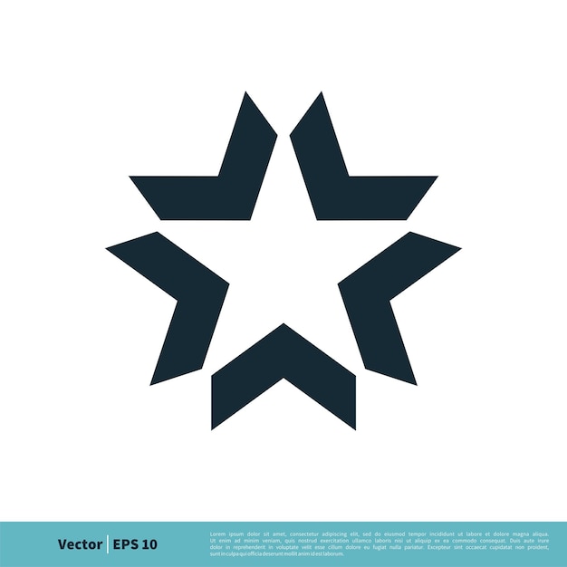 Star Pentagonal Icon Vector Logo Template Illustration Design Vector EPS 10