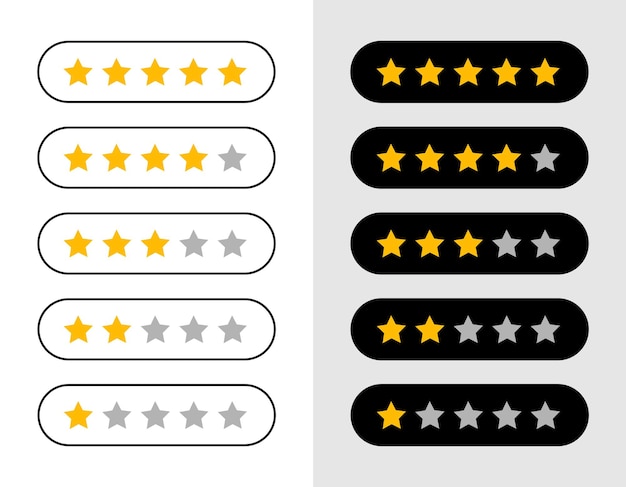 Star Rating System light and dark theme