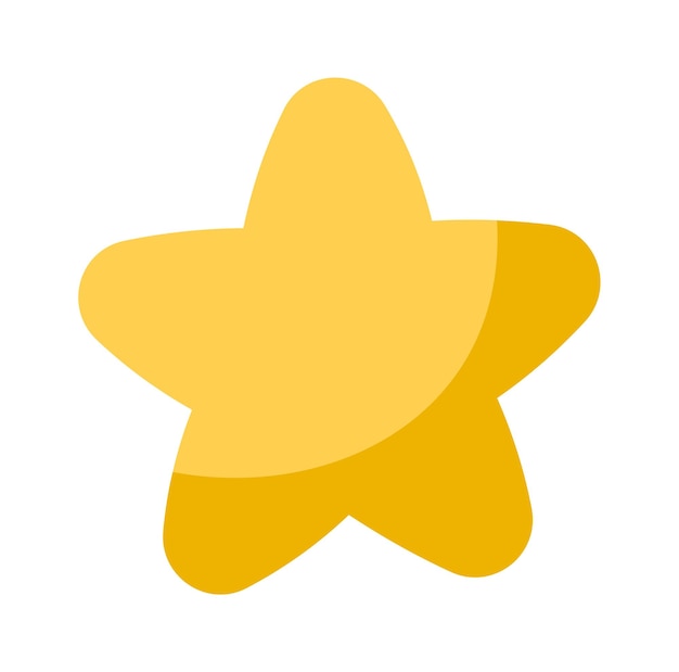 Star rounded figure flat icon