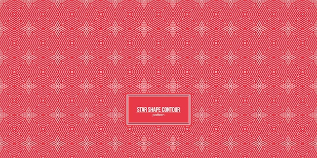 star shape contour pattern with red background