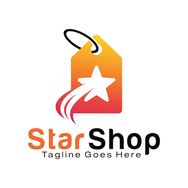 Star Shop logo design template